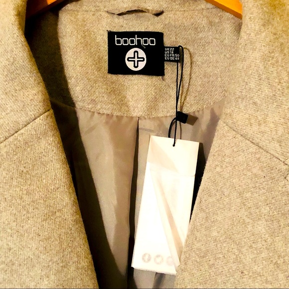 ⭐️⭐️BNWT Boohoo Plus Gray Coat⭐️⭐️ - Picture 2 of 7